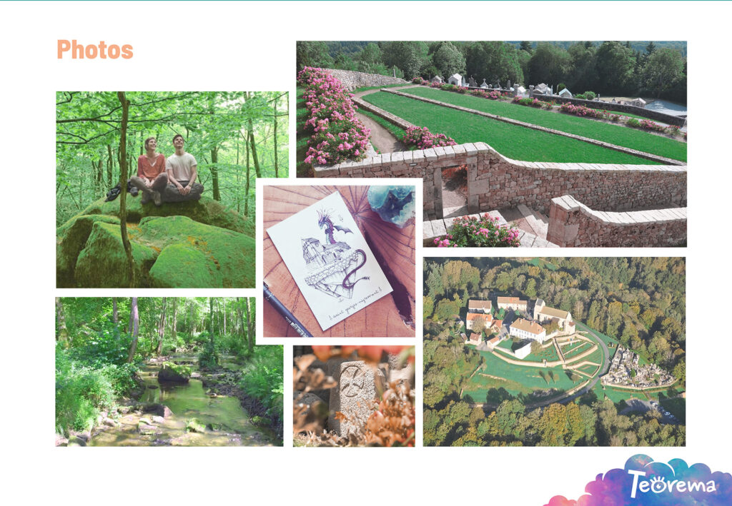 photos assemblées en mood board